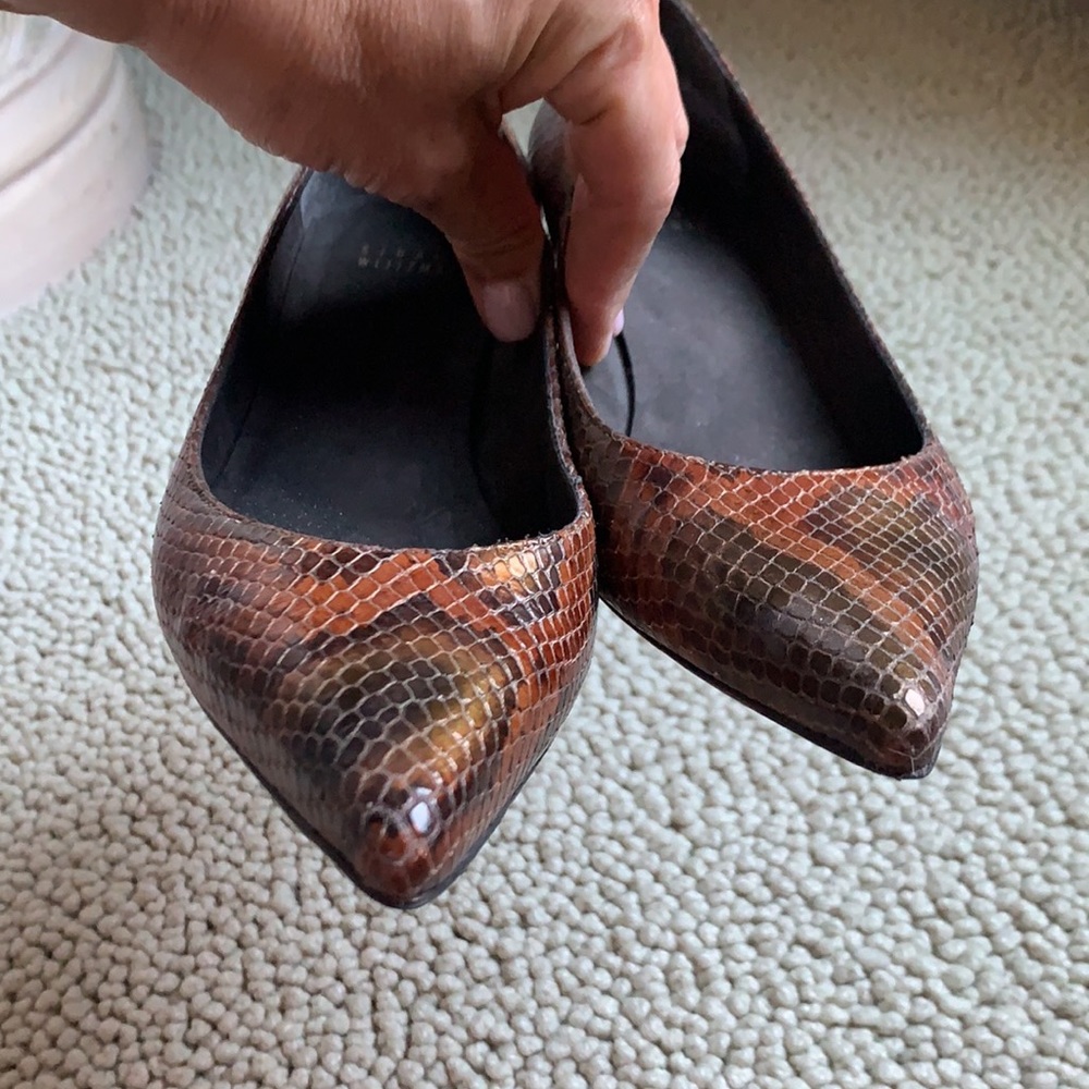 Stuart Weitzman Pearl Python Kitten Hill Size 8 - image 4